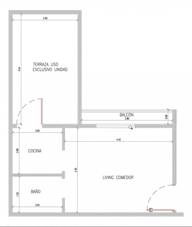 JUNCAL 2800, VENTA DEPARTAMENTO DE UN AMBIENTE CON TERRAZA