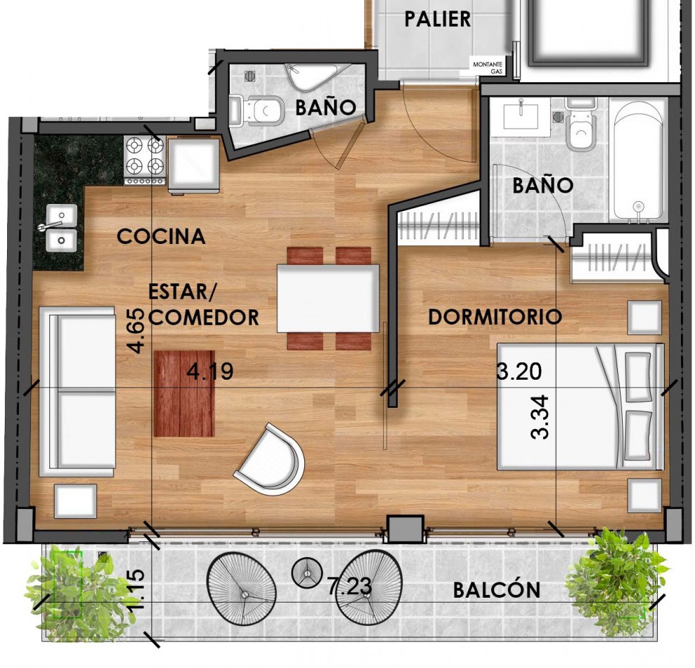 AMENABAR 2400, VENTA DEPARTAMENTOS DE DOS AMBIENTES A ESTRENAR 