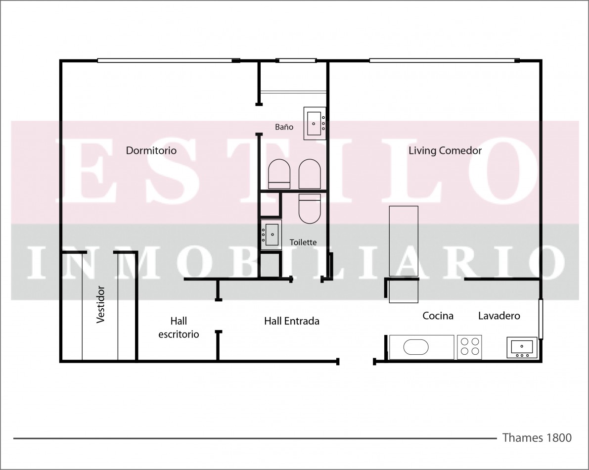 THAMES 1800, VENTA DEPARTAMENTO TIPO PH DE DOS AMBIENTES