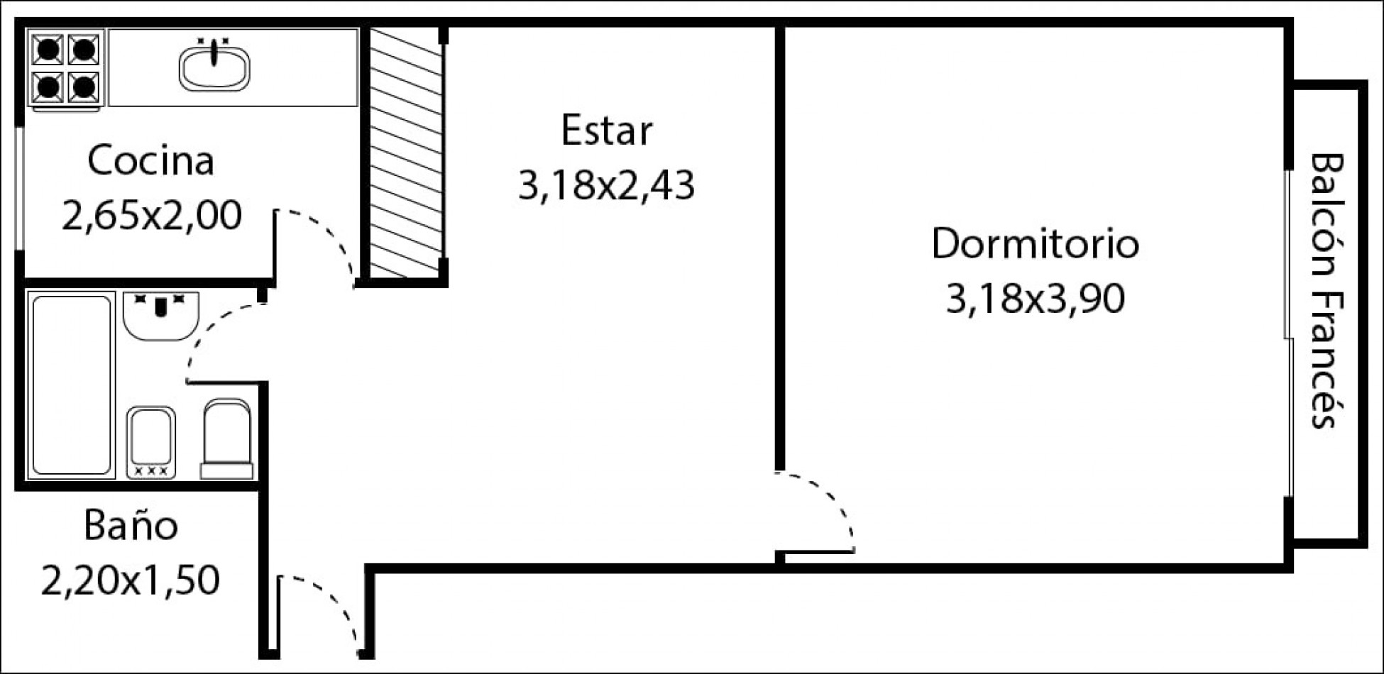 SARMIENTO 1800, Venta 1 AMB DIVISIBLE APTO PROF