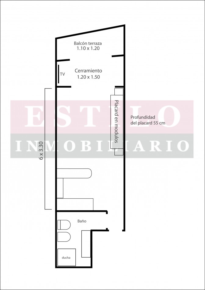 PAUNERO 2700, VENTA DEPARTAMENTO DE UN AMBIENTE EN PALERMO