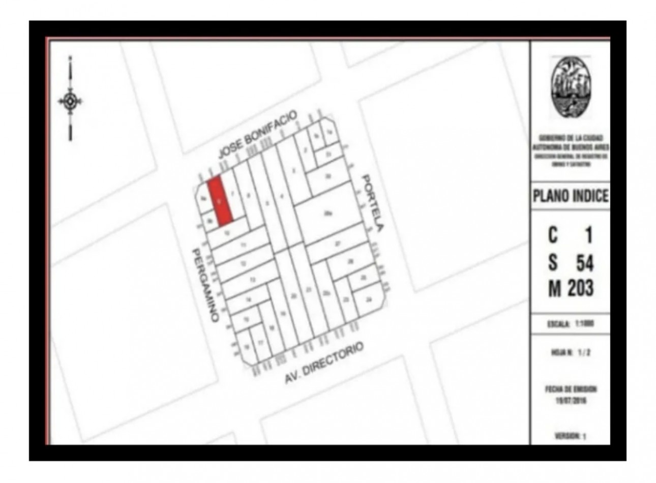 JOSE BONIFACIO 3200, VENTA LOTE EN FLORES