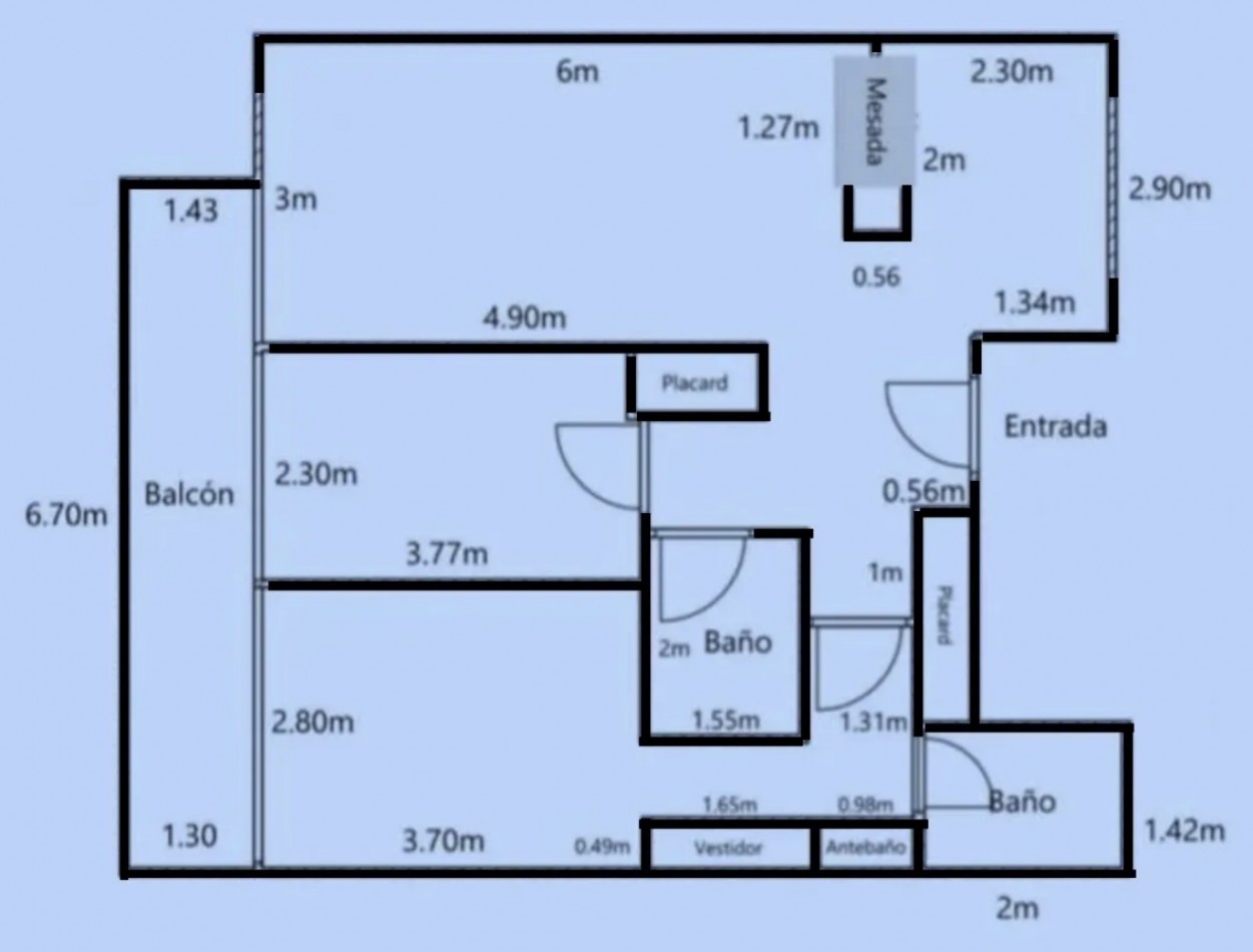 SINCLAIR 3100, VENTA SEMI-PISO DE TRES AMBIENTES