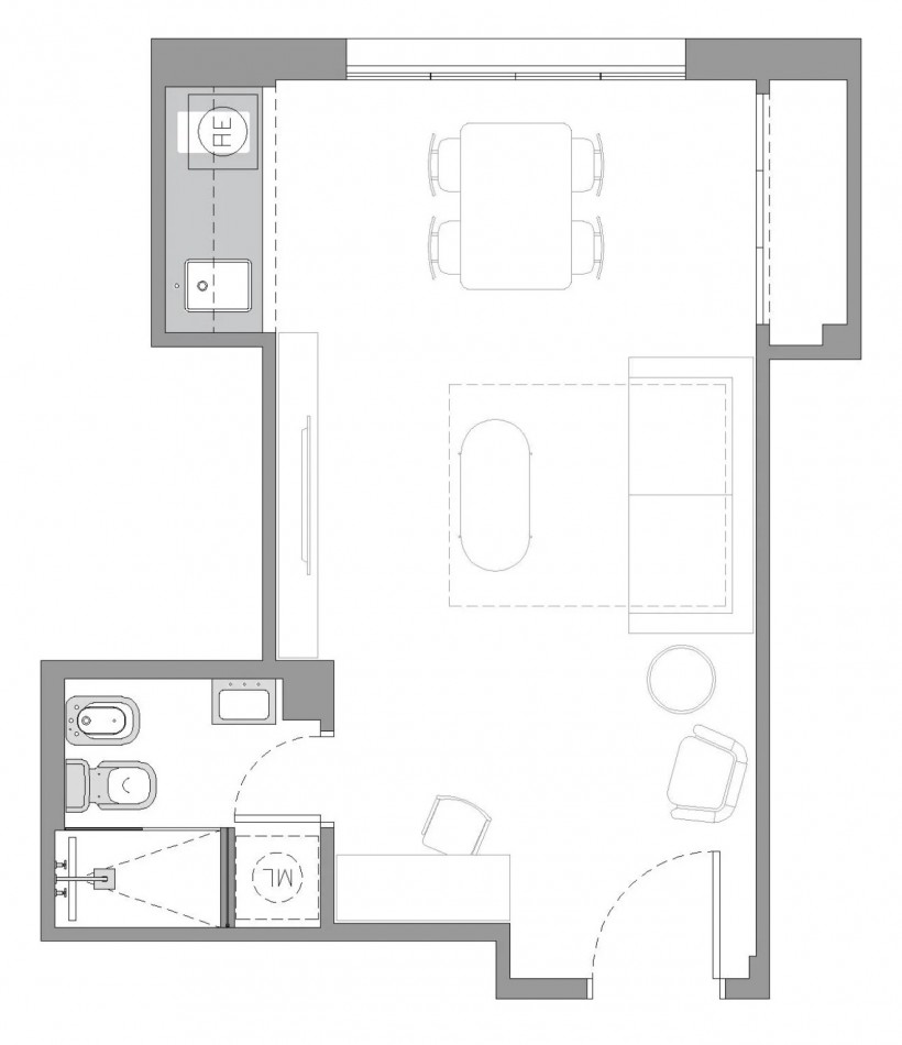 ANCHORENA 1600, VENTA DEPARTAMENTO DE UN AMBIENTE