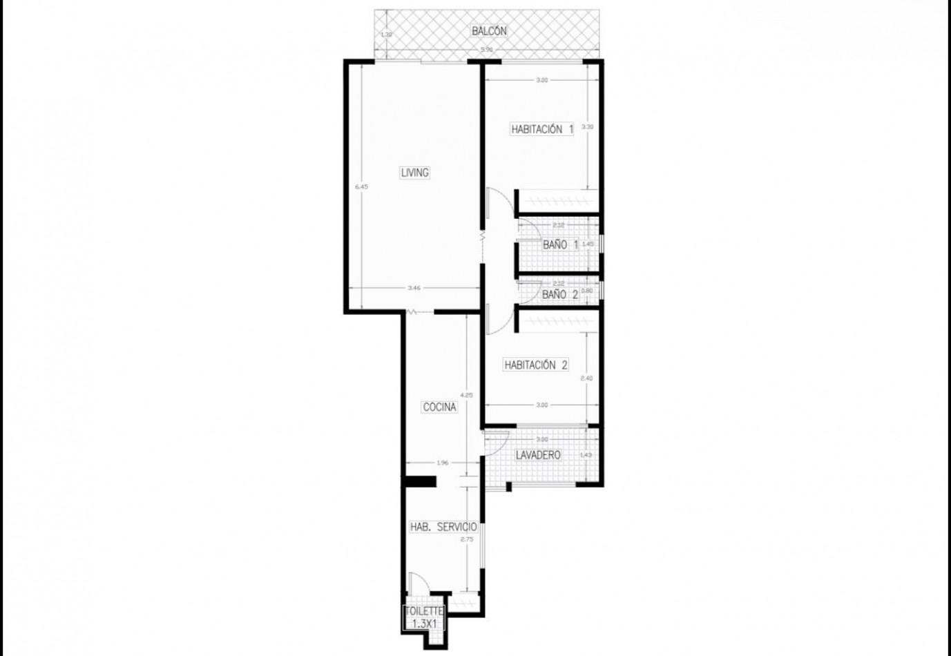 MELINCUE 3300, VENTA DEPARTAMENTO DE TRES AMBIENTES CON DEPENDENCIA DE SERVICIO