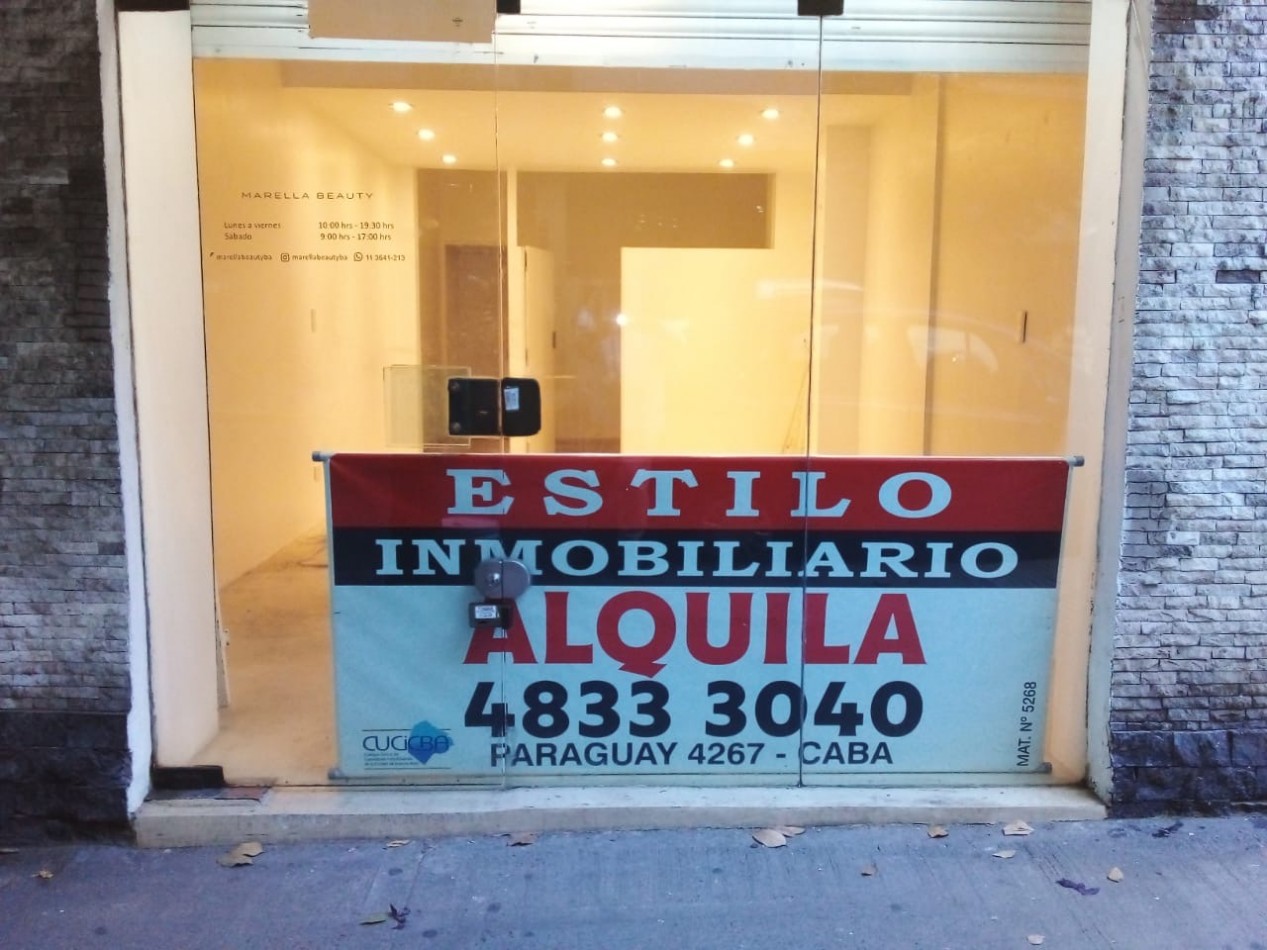 PARAGUAY 4200, ALQUILER LOCAL COMERCIAL