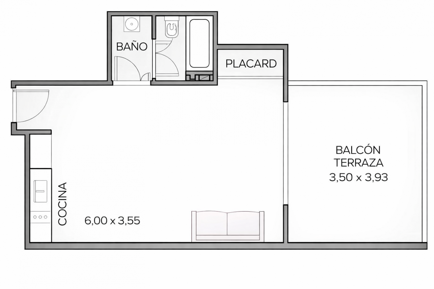 AV. CORDOBA 3100, VENTA DEPARTAMENTO DE UN AMBIENTE
