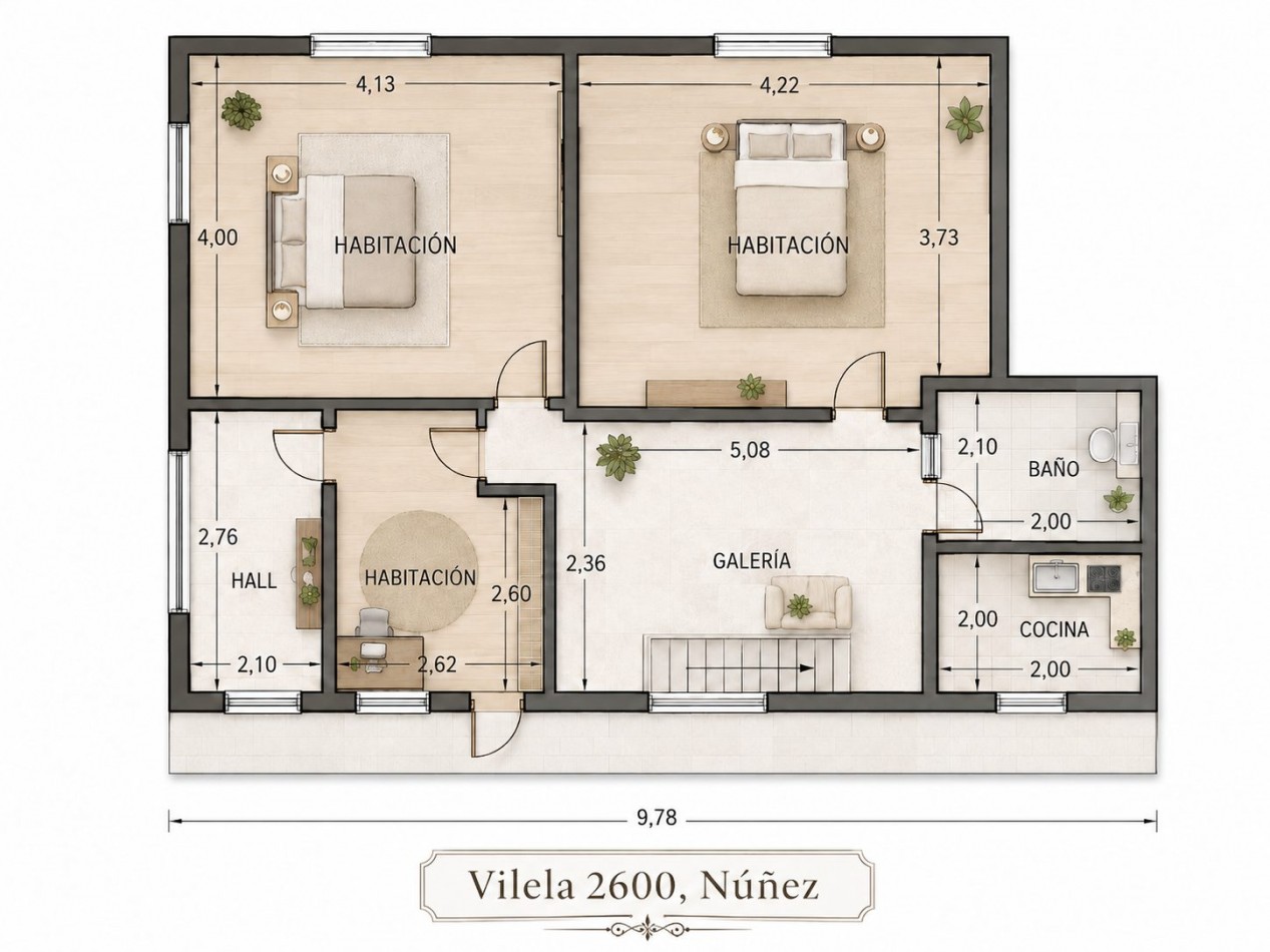 VILELA 2600, VENTA PH DE TRES AMBIENTES EN NUÑEZ 