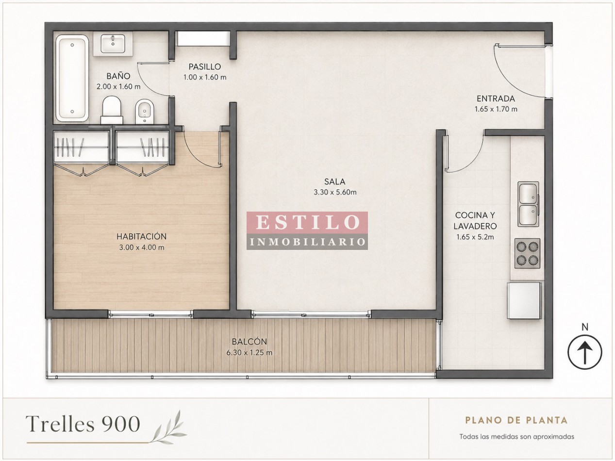 TRELLES 900, VENTA DEPARTAMENTO DE DOS AMBIENTES EN TORRE